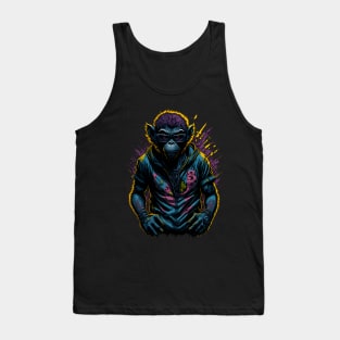 Cool Monkey Lover Headphones Art Tank Top